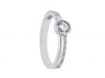 White gold k18 ring with diamonds (code S217574)