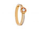 Rose gold k18 ring with diamonds (code S217575)