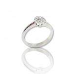 White gold ring k18 with diamonds (code P2458)