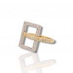 Anello in oro Giallo & Bianco  k14 (code M2899)