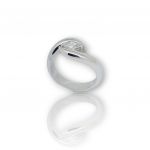 White gold single stone ring k18 with diamond (code P2505)
