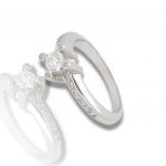 White gold k18 ring with diamonds (code P2593)