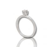 White gold k18 ring with diamond (code T2612)