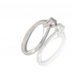 White gold k18 ring with diamond (code T2615)