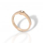Anello in oro Rosa k18 con Diamanti (code S217569)
