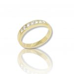 Veretta in Oro giallo κ18 con 7 diamanti (code P2363)