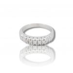 Veretta in Oro Bianco κ18 con 5 diamanti (code Τ2203)