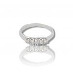 White gold eternity ring k18 with 5 diamonds (P2241)