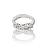 White gold eternity ring k18 with 5 diamonds (P2242)