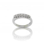 Veretta in Oro Bianco κ18 con 7 diamanti (code T1994)