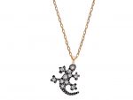 Rose gold necklace k18 with diamonds (code S176606)