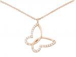 Rose gold necklace k18 with diamonds (code S203350)