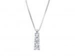  White gold necklace k18 with diamonds (code S225766)