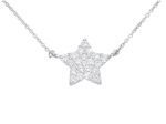 White gold necklace k18 with diamonds (code S230410)