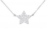  White gold necklace k18 with diamonds (code S230410)