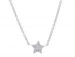  White gold necklace k18 with diamonds (code S247025)