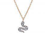 Rose gold necklace k18 with diamonds (code S249172)
