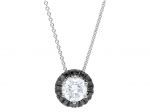 White gold single stone necklace k18 with diamond (code S251390)