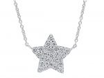  White gold necklace k18 with diamonds (code S253122)