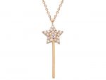 Yellow gold necklace k18 with diamonds (code S268528BR)