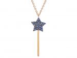 Rose gold necklace k18 with sapphires (code S268528BR)