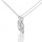  White gold necklace k18 with diamonds (code S204784)