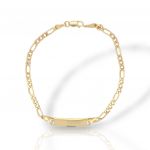 Golden identity bracelet k14 (code Ν18853)