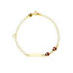 Bracciale -Targa e Coccinelle in oro giallo k9  (code  S163350)