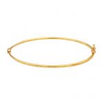 Golden oval bracelet with clasp k14  (codeS205129)