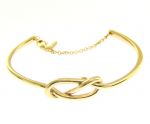 Bracciale in oro giallo k14 con Nodo & Infinito (code S220112)