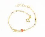 Bracciale stella & pesce in oro Giallo k9 (code S222533)