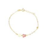 Βραχιόλι αστεράκι & πεταλούδα απο κίτρινο χρυσό Κ9 (code S222534)