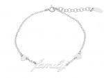 Platinum plated silver 925° family bracelet (code S234193)