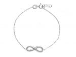 Platinum plated silver 925° bracelet with the infinity symbol (code S250748)