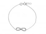 Platinum plated silver 925° bracelet with the infinity symbol (code S250748)