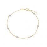 Yellow Gold K9 Bracelet with Synthetic stones (code S253343)