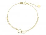 Bracciale cuoricini in oro giallo k9 (code S254080)