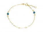 Bracciale -Croce e Occhi in oro giallo k14   (code S254849)