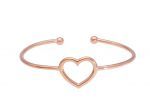 Rose gold plated silver 925° heart bracelet (code S256225)