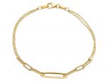 Bracciale  in oro giallo k14 satinato  (code S259033)