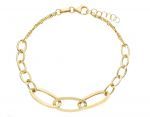 Bracciale  in oro giallo k14 satinato  (code S266706)