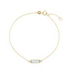 Yellow Gold K9 Bracelet with Semi-precious stone (code S274238)