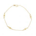 Bracciale  in oro giallo k14 satinato  (code S276307)