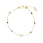 Yellow Gold K14 Bracelet with Synthetic stones (code S276747)