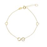 Βραχιόλι άπειρο απο χρυσό κ9 (code S289223)