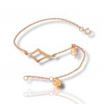 Rose gold bracelet k9 with with enamel rhombus design (code AL2170)