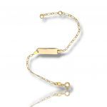 Bracciale targa in oro giallo k14 (code AL2720)