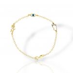 Bracciale in oro giallo k9 con ragazzina (code AL2832)