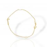 Bracciale in oro K9 con la lettera greca Γ  (code AL2837)