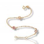 Bracciale margherite in oro Giallo k14 (code N2713 )